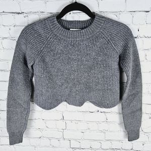 WILFRED | Sardou cropped scalloped ribbed sweater